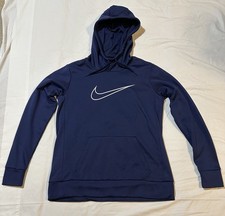 Nike Therma Dri Fit Just Do It Hoodie Women  s M Midnight Navy Training Pullover