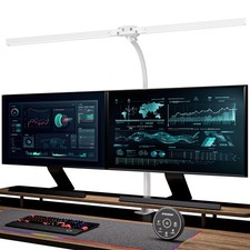 Desk Lamp with Clamp, 31.5" LED Desk Lamp for Home Office, 24W Double Head De...
