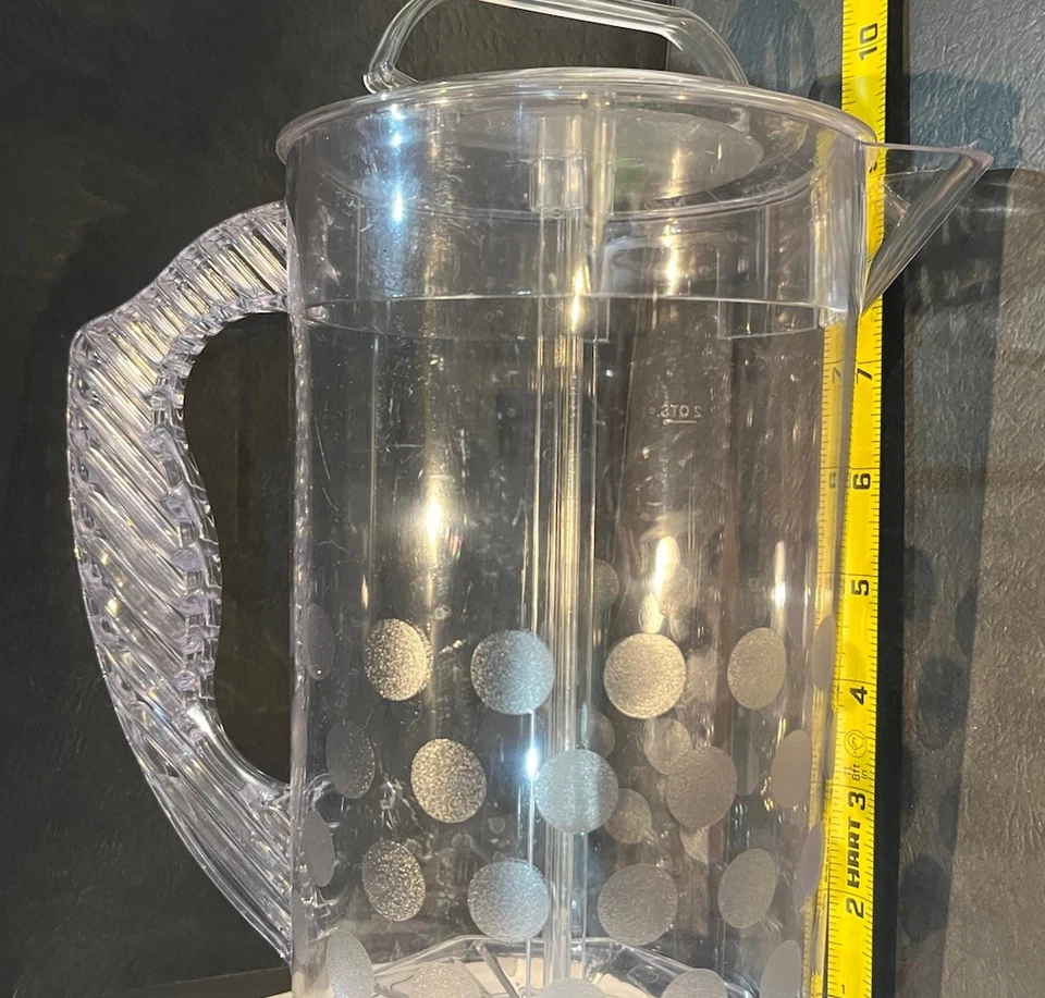 Прозрачный пластиковый кувшин для быстрого перемешивания Pamped Chef с крышкой, высота 10,5 дюйма, диаметр 5,25 дюйма - Изображение 4 из 4