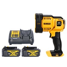 DeWalt DCL043 18V XR 1000 Lumen LED Spotlight Torch With 2 x 4.0Ah Batteries ...
