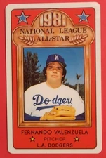 ROOKIE! Fernando VALENZUELA 1981 Topps Perma Graphics All-Star "Credit Card" LA