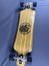 White Wave Longboard Skateboard Warrior 38” Complete Loaded