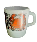 Vintage Anchor Hocking Fire-King Zodiac CANCER Crab Astrology Milk Glass Mug