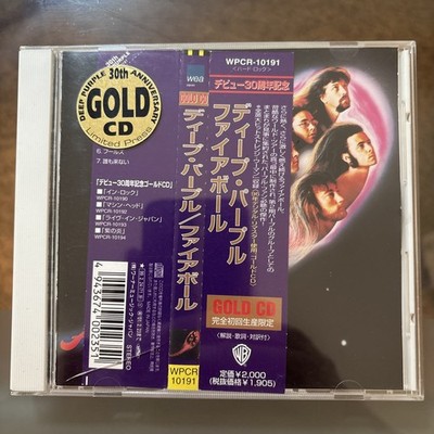 DEEP PURPLE Fireball JAPAN 24k GOLD CD WPCR-10191 w/ OBI+BOOKLET 1999 30th Ann. 