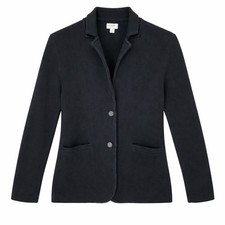 J Crew Factory Black Knit Blazer Womens Small Stretch Casual Work Jacket