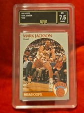 MARK JACKSON #205 - 1990 NBA HOOPS - GMA 7.5 - NEW YORK KNICKS