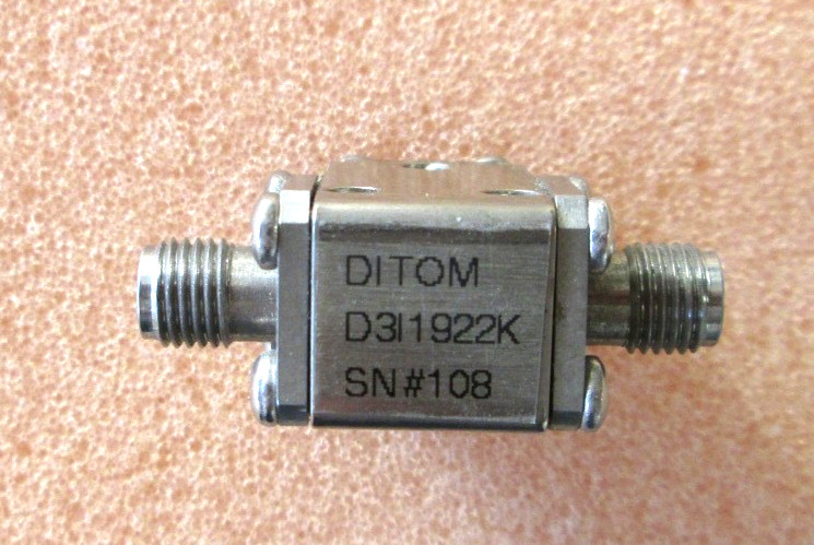 RF Signal Isolator 19.00 GHz–22.00 GHz CHEAP! Ditom Microwave D3I1922K US made