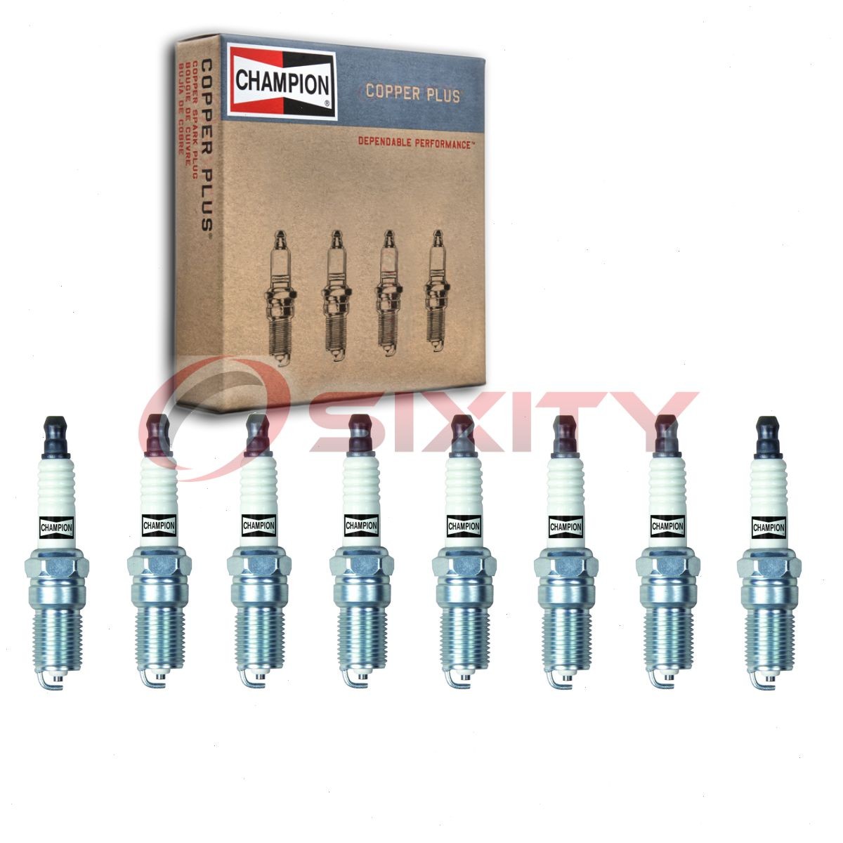8 pc Champion Copper Plus Spark Plugs for 2005-2010 Cadillac STS 4.6L V8 hf
