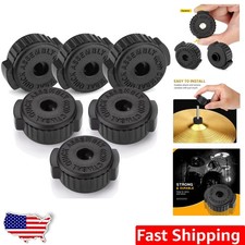 6PCS Black Plastic Cymbal Nuts 8mm Quick-Set Replacement for Drum Kit