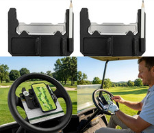 Golf Cart Steering Wheel Cell Phone Mount, Flip Up Phone Holder For Golf Cart