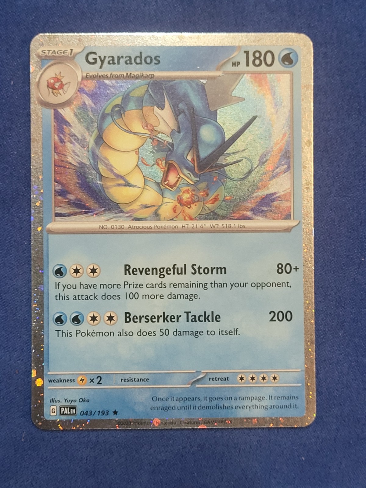 Gyarados 043/193 Cosmos Holo Rare Promo Paldea Evolved Pokemon Card