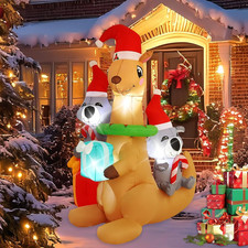 7FT Christmas Inflatables Kangaroo Koala 2025 NEW LED Outdoor Decoration
