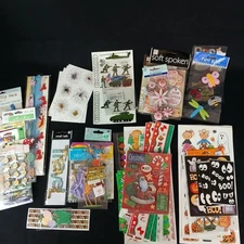 12 oz Mixed Lot Stickers Christmas Halloween Family Baby Junk Journal Craft