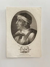 Antique 1807 Engraving of Maximilian I – Holy Roman Emperor 