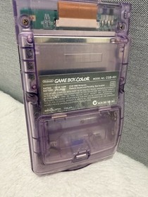 Nintendo Gameboy Color CGB001 Atomic Purple Handheld Console Parts/Repair +Extra