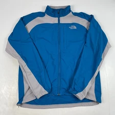 The North Face Jacket Mens Large Blue Flight Series Full Zip Lined Hiking Skiing