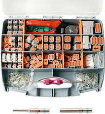 452 Pcs Grey DT Deutsch Connector Kit, 2 3 4 6 8 12 Pin, Waterproof, DT Connecto