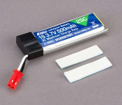 E-flite 500mAh 1S 3.7V 25C LiPo Akku Blade 120SR, 180QX #EFLB5001S25