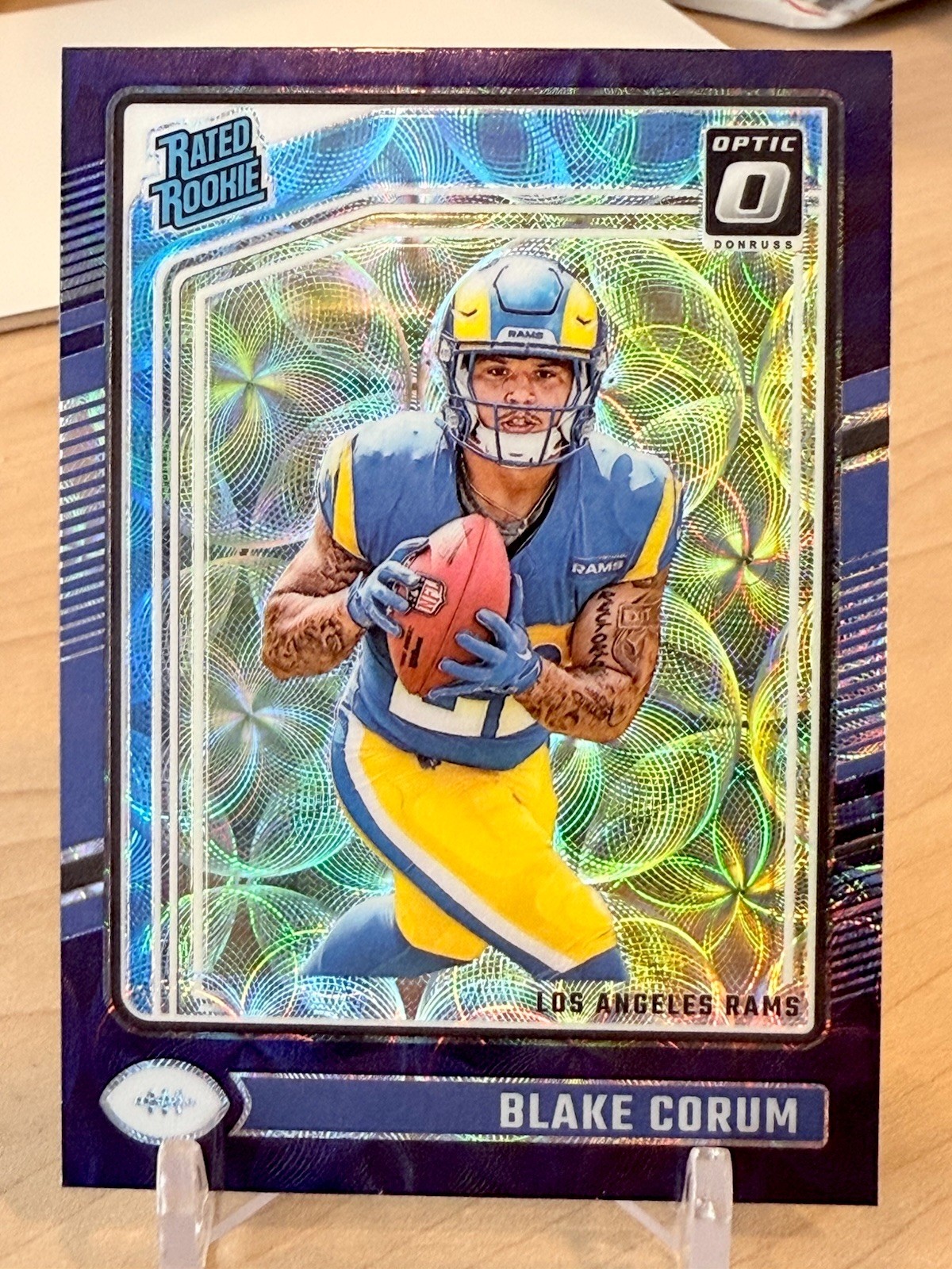 2024 Donruss Optic Blake Corum Blue Scope Rated Rookie #208 Rams