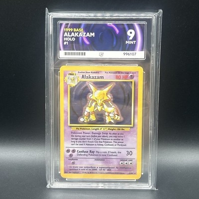 Alakazam 1/102 Holo Base Set Pokemon TCG ACE 9