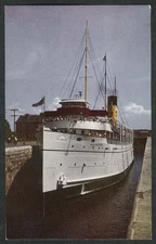 SS Keewatin voyage across Great Lakes Fort William Port McNicoll Canada postcard