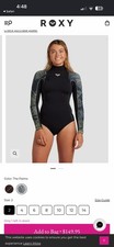 Roxy Rise Elite Spring suit1.5mm Back Zip Short John Women's Wetsuit Sz 6 CHEEKY