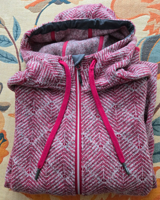 Jacke Fleece CMP pink weiß Gr. 38/M Kapuze