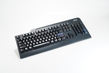 IBM KB-0225 PS/2 Wired Mechanical Keyboard 104 Keys Grey Black Used