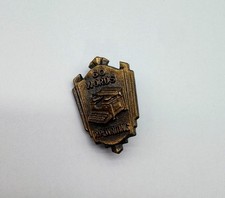 Vtg Typewriting 60 Words WPM Award Lapel Pin Art Deco Bronze 1930s School thumbnail