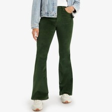 NEW Size 31 Levi s 726 High Rise Flare Corduroy Jeans Women's Pants Forest Green