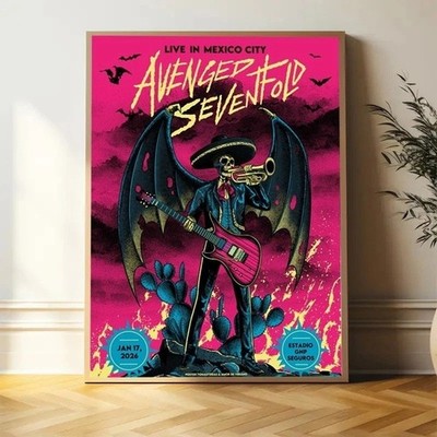 Avenged Sevenfold Jan 17 2026 Estadio GNP Seguros Mexico City Mexico Tour Poster