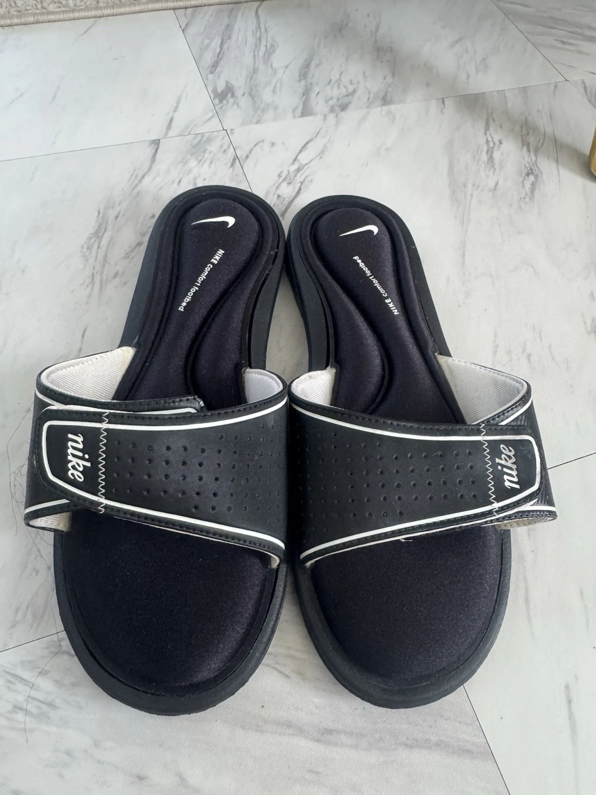 Sandali infradito Nike comodi plantare donna taglia 10 scarpe nere