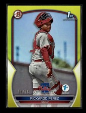 2023 Bowman #BP-27 Rickardo Perez Prospects Yellow #/75