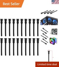50Pcs 43mm Cooling Fan Mount Screw Anti-Vibration Rubber Fan Screws Anti Nois...