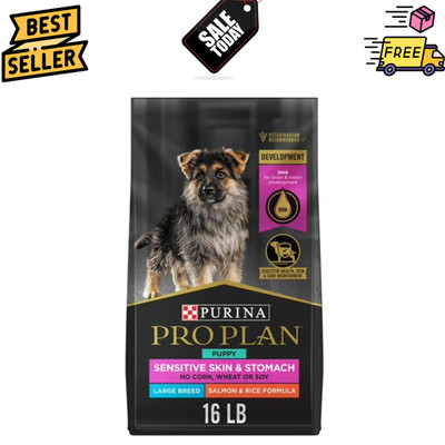 Purina Pro Plan Puppy Dry Dog Food for Large Breeds Salmon & Rice 16 lb Bag 