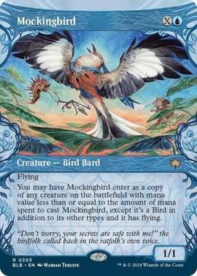 Mockingbird (Showcase) -Foil Near Mint MTG Bloomburrow