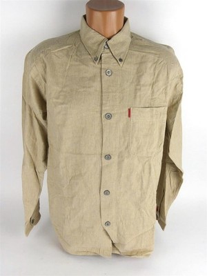 SIGNUM Herren Hemd Gr. M Freizeithemd langarm beige CordoptikBaumwolle (9435)