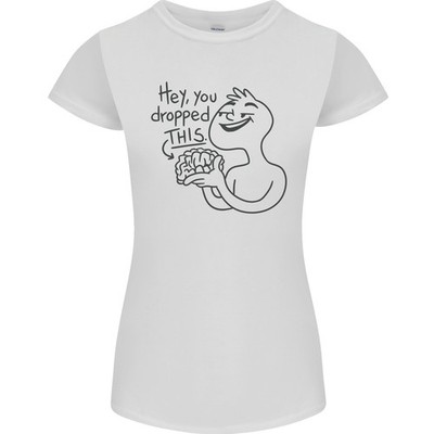 U Gedropptem Saum Ihr Gehirn Sarkastisch Dumb Stupid Damen Klein Schnitt T-Shirt