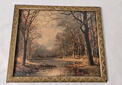 Vintage Robert Wood “October Morn” Landscape #108 11×13 Canada