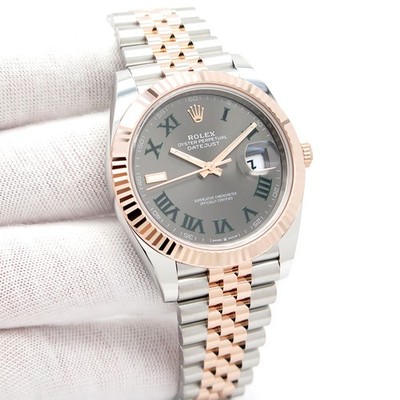Rolex 126331 Datejust 41 18K/SS with Slate Roman Dial on Jubilee