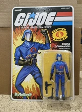 G.I. Joe Super 7 Reaction+ Plus Wave 1 Cobra Commander o-ring NEW!! Unpunched!!