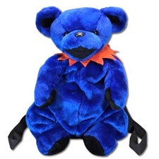 Vintage Grateful Dead Jerry Bear Blue Plush Backpack by Steven Smith RARE