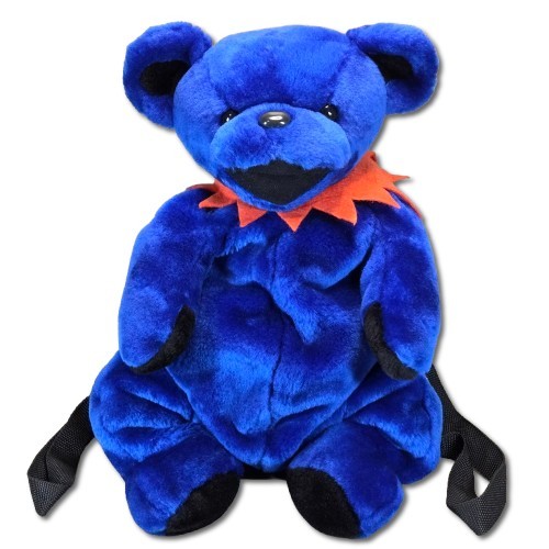 Vintage Grateful Dead Jerry Bear Blue Plush Backpack by Steven Smith RARE