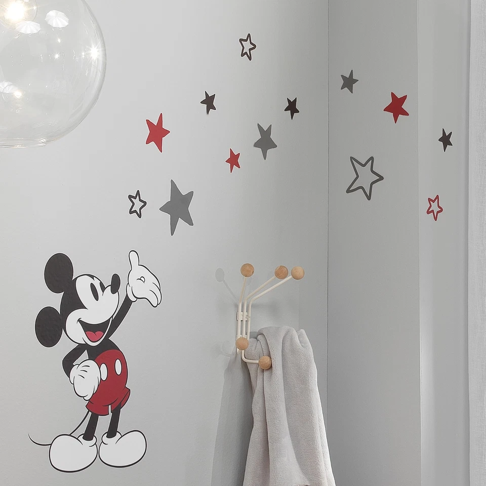 Calcomanías de pared mágicas de Mickey Mouse Lambs & Ivy Disney Baby - gris/rojo Foto 2 de 3