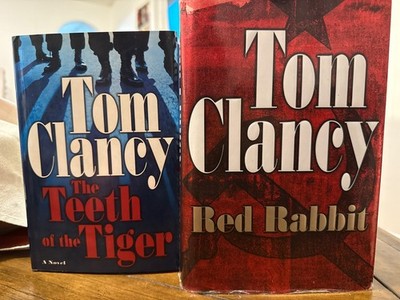 Tom Clancy Book Lot Red Rabbit Teeth of the Tiger HC First Edition 1st Printing