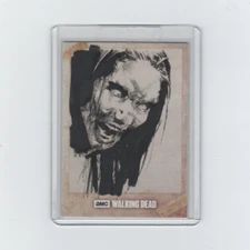 WALKING DEAD EVOLUTION WALKER SKETCH CARD  BY ACCLAIMED ARTIST ROB TERANISHI #3