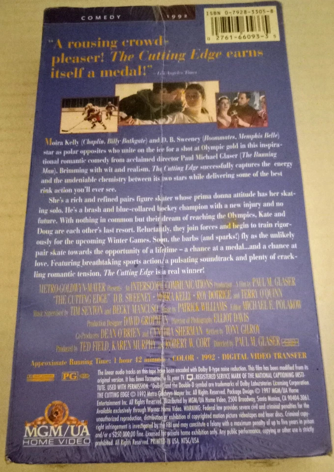 The Cutting Edge (VHS, 1996, Contemporary Classics) D.B. Sweeney, NEW SEALED - Image 2 of 4