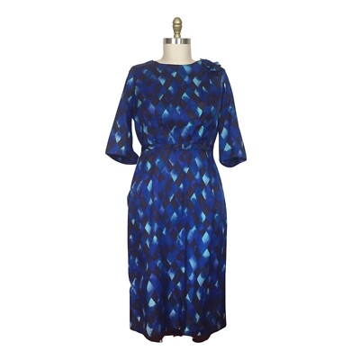 1960s cocktail dress plus size Vintage Deadstock Blue | 1960s Vintage Blue Print Dress or a party Strapless Ice Blue Pleated Material:95%Polyester+5%Elastane Velvet Sequins Maxi dress