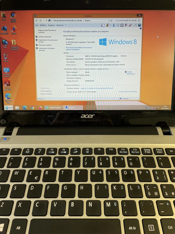 Notebook 11,6” Acer Aspire V5 AMD SSD 250Gb Ram DDR3 Windows 8.1 - Immagine 3 di 4
