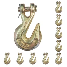 10 Pack G70 3/8" Clevis Grab Hooks Tow Chain Hook Flatbed Truck Trailer Tie Down